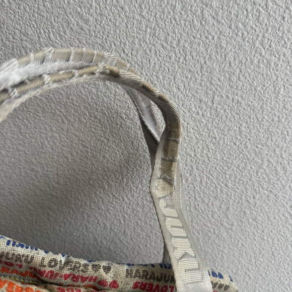 Harajuku Lovers Rainbow Logo Spellout Duffle Tote Bag Cotton Colorful - Picture 10 of 14